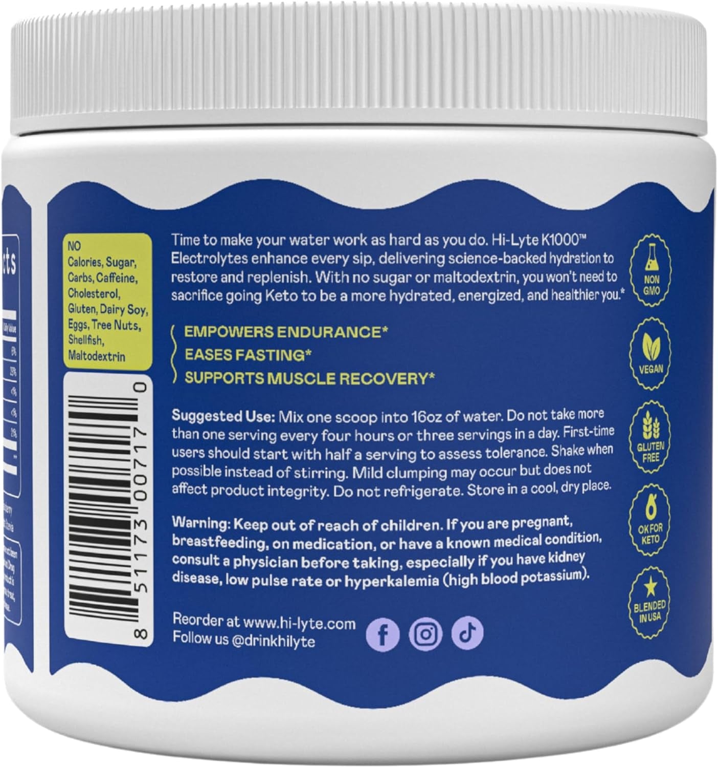 AMOURA Hi-Lyte K1000 Electrolyte Powder – Orange | Advanced Daily Hydration Formula