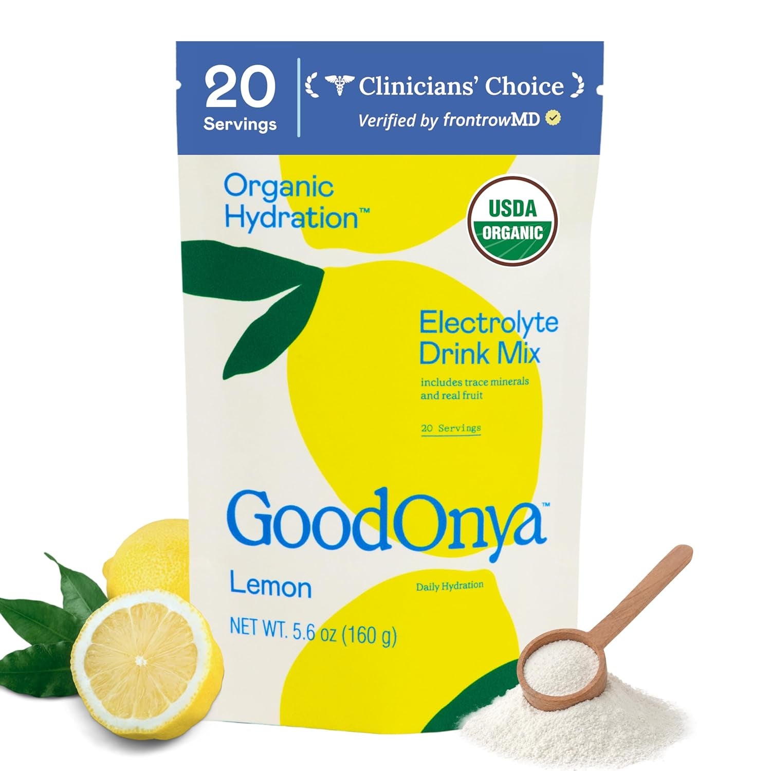AMOURA Organic Hydration Electrolyte Drink Mix – Lemonade | Clean Daily Hydration Support