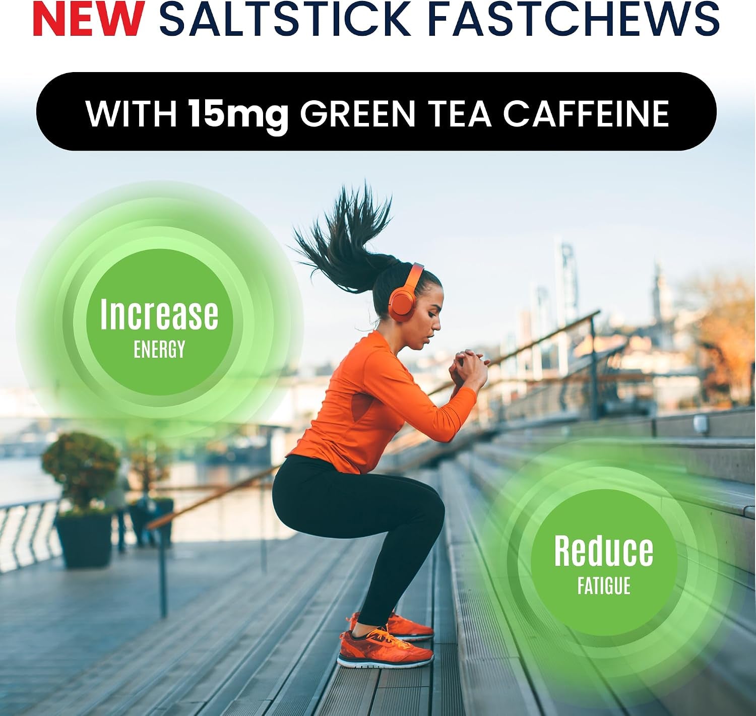 AMOURA SaltStick FastChews Electrolyte Energy Tablets – Mixed Berry | Fast-Acting Hydration & Caffeine Support | 60 Count