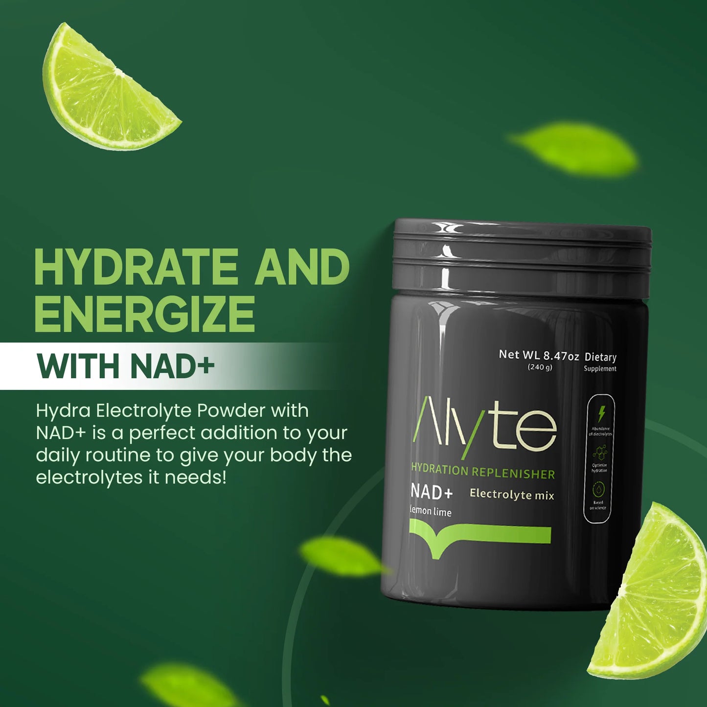 AMOURA NAD+ Hydration Replenisher – Electrolyte Energy & Recovery Mix