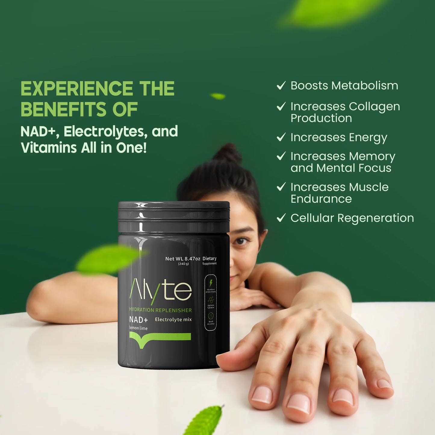AMOURA NAD+ Hydration Replenisher – Electrolyte Energy & Recovery Mix