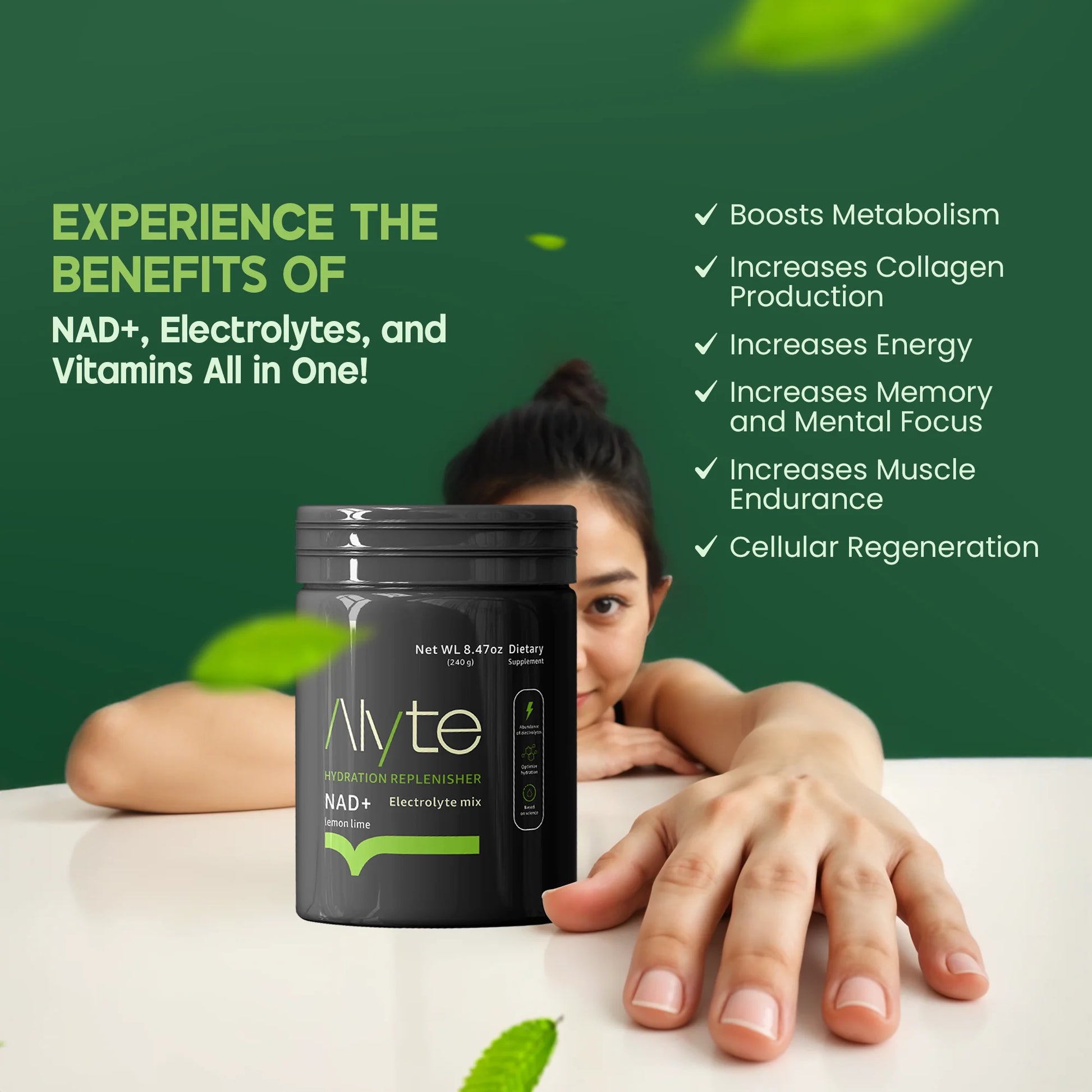 AMOURA NAD+ Hydration Replenisher – Electrolyte Energy & Recovery Mix