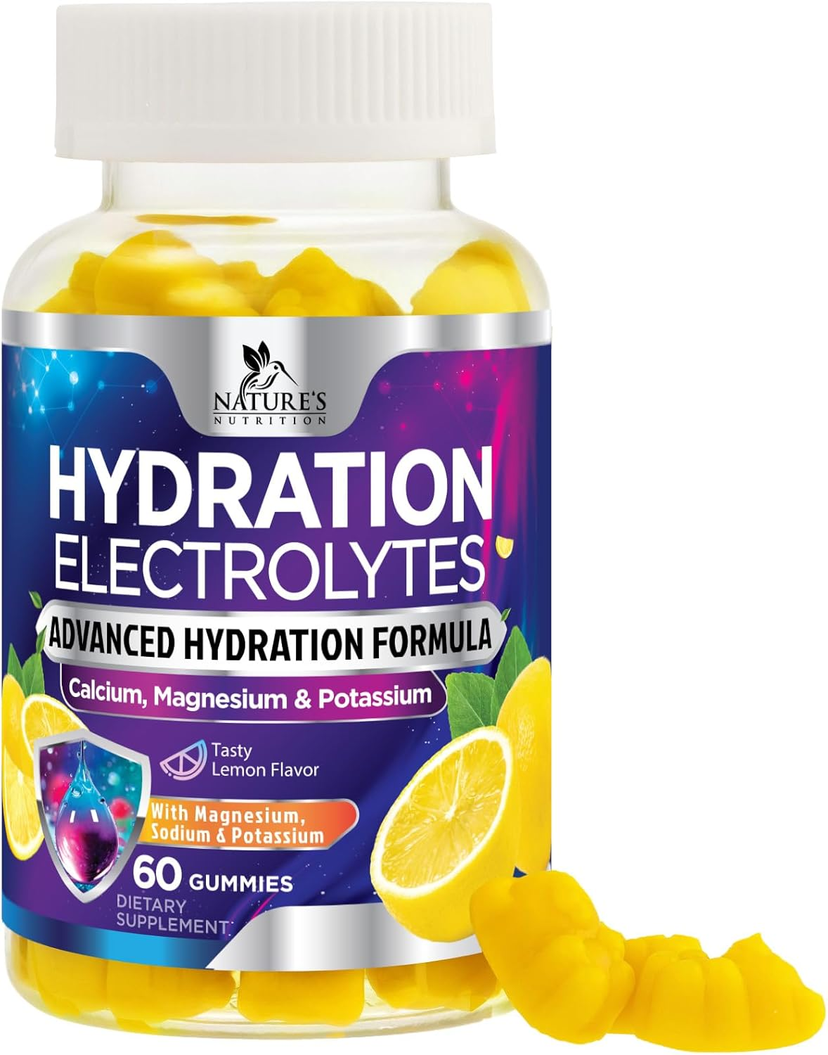 AMOURA Hydration Electrolyte Gummies – Lemon Flavor | Daily Electrolyte Replenishment
