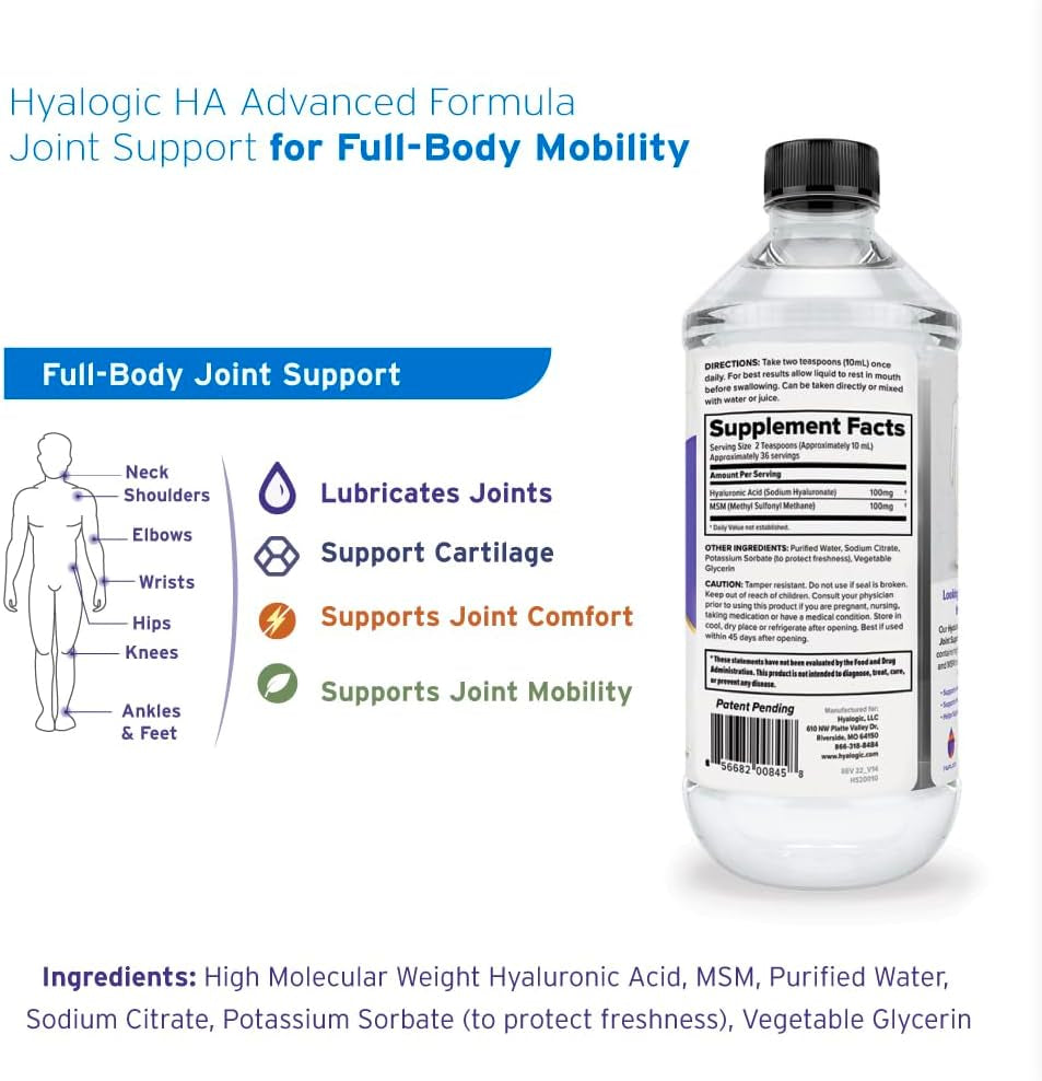 AMOURA Liquid Hyaluronic Acid Hydration Support – 12 oz