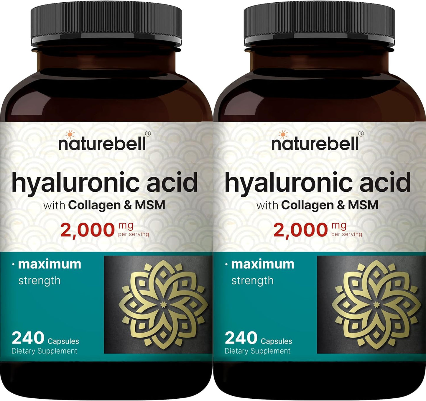 NatureBell Hyaluronic Acid 2,000mg + Collagen & MSM | Advanced Beauty & Joint Support