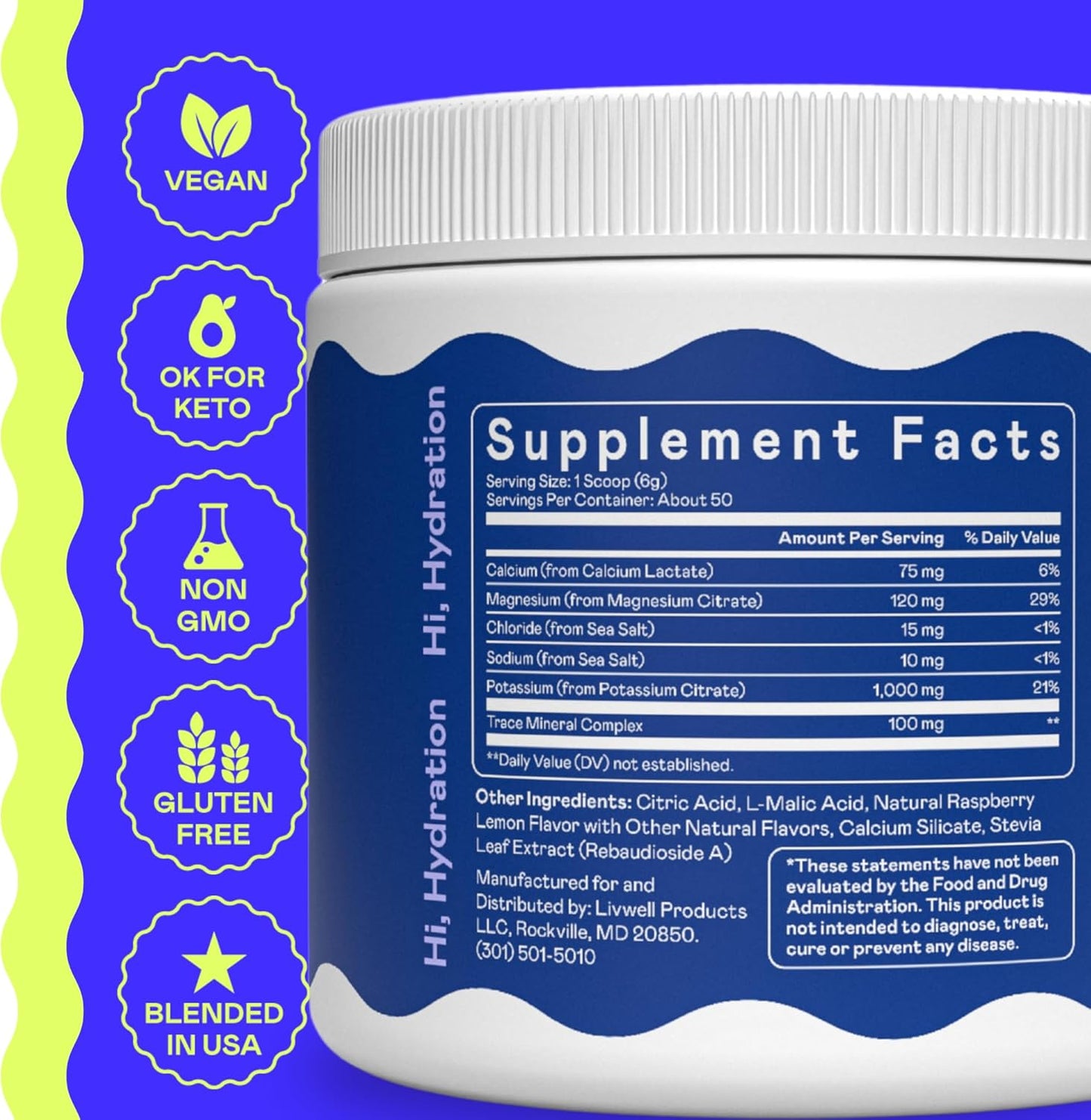 AMOURA Hi-Lyte K1000 Electrolyte Powder – Orange | Advanced Daily Hydration Formula