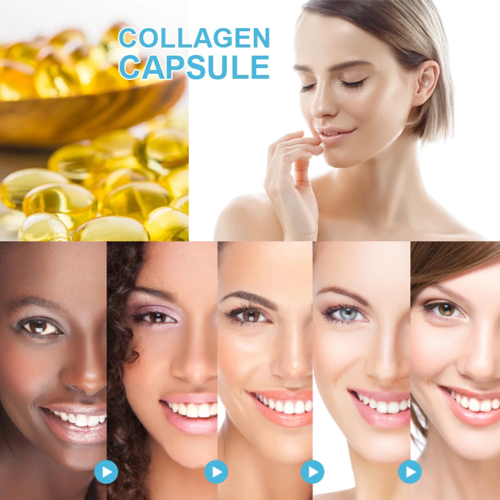 AMOURA Multi Collagen Beauty Gummies | 5 Types of Collagen + Hair, Skin & Nail Support