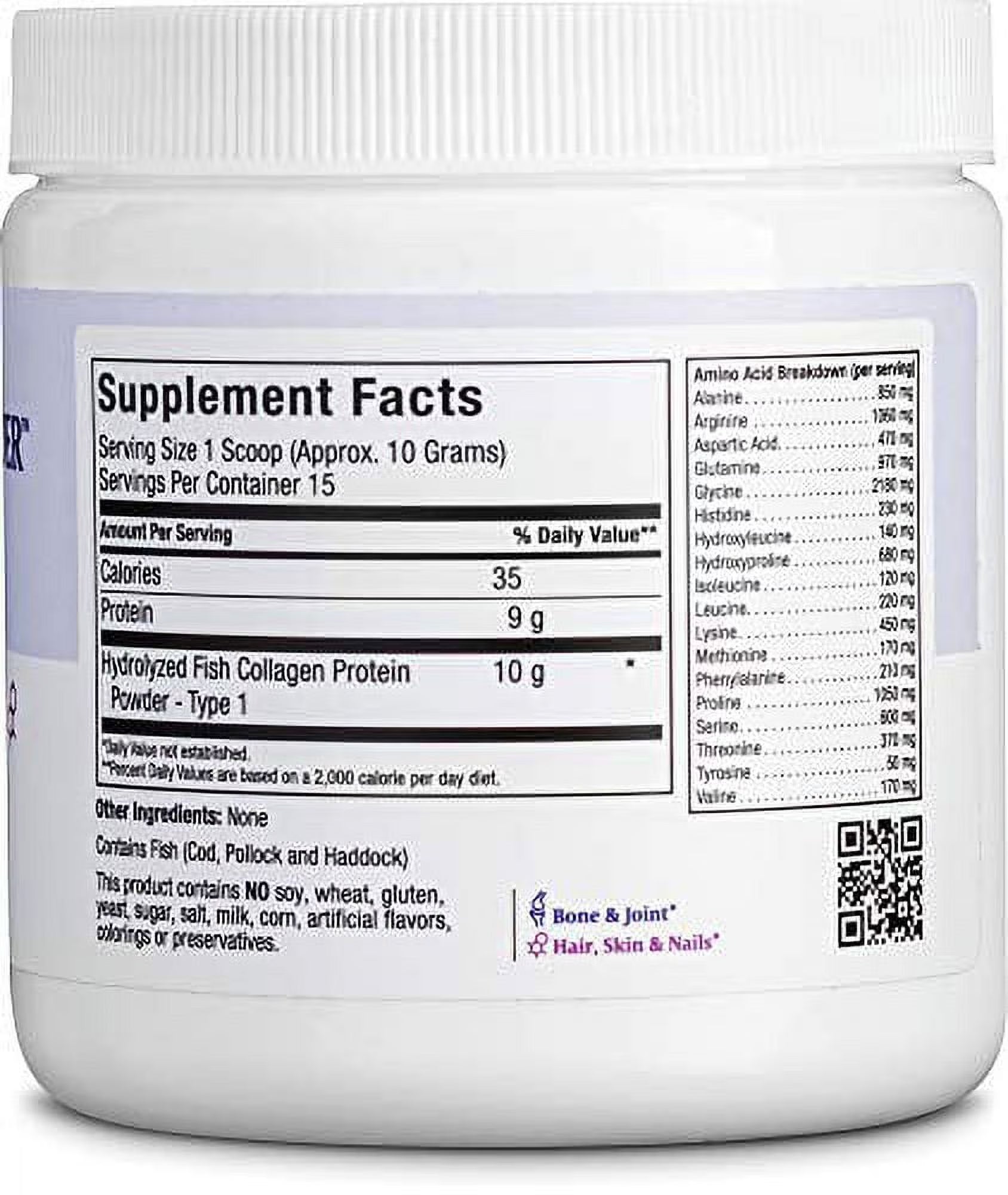 AMOURA Pure Marine Collagen Powder | Hydrolyzed Fish Collagen Peptides