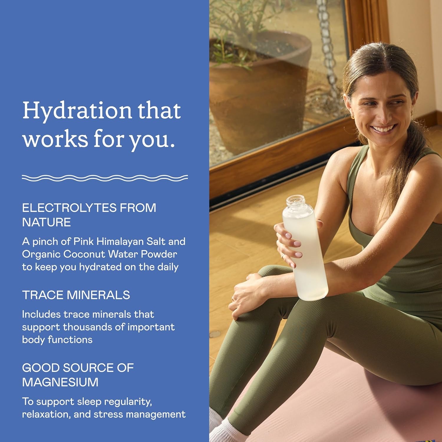 AMOURA Organic Hydration Electrolyte Drink Mix – Lemonade | Clean Daily Hydration Support